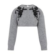Metallic Sweater Aw23 Erdem , Gray , Dames