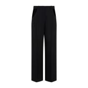 Zwarte viscose broek Aw23 Mugler , Black , Dames