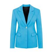 Blauwe Wollen Blazer The Attico , Blue , Dames