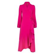 Wapperende Jurk met Ruches Cras , Pink , Dames