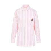 Rose Clair Katoenen Shirt Kenzo , Pink , Dames