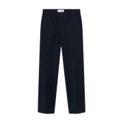 Twill Suit Broek Regular Fit Les Deux , Blue , Heren