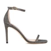 Grijze Metalen Sandalen Minimalistisch Ontwerp Stuart Weitzman , Gray ...