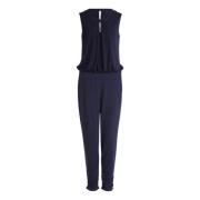 Glitter Mouwloze Jumpsuit vera mont , Blue , Dames