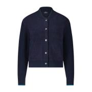 Gebreide Bomber Cardigan PS By Paul Smith , Blue , Dames