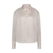 Zijdeblend Eigentijdse Blouse Jane Lushka , White , Dames