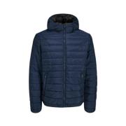 Capuchon Puffer Jas Jack & Jones , Blue , Heren