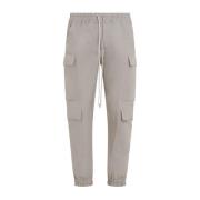 Grijze Cargo Broek Elastische Taille Zakken Rick Owens , Gray , Heren