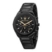 Stile NA Chronograaf & Datum Roestvrij Stalen Horloge Maserati , Black...