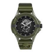 The $kull Ecoceramic Military Green Horloge Philipp Plein , Green , He...