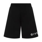 Zwarte Katoenen Shorts met 4G Logo Givenchy , Black , Heren
