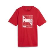 Grafische Box Heren T-shirt Puma , Red , Heren