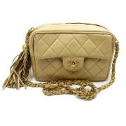 Pre-owned Leather chanel-bags Chanel Vintage , Beige , Dames