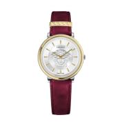 Medusa V Circle Horloge Bordeaux Goud Versace , Multicolor , Dames