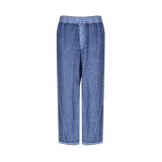 Denim Straight Broek met Jeans Effect Burberry , Blue , Heren