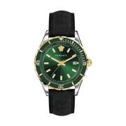 Zwitsers Herenhorloge Hellenyium Groene Wijzerplaat Versace , Green , ...