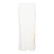 Witte Viscose Rok Jil Sander , White , Dames