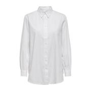 Stijlvolle lange mouwen damesblouse Only , White , Dames