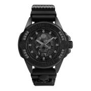 Kristallen Schedel Geslachtsloos Horloge Philipp Plein , Black , Heren