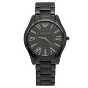 Pre-owned Stainless Steel watches Armani Pre-owned , Black , Heren