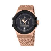 Potenza Roestvrijstalen Horloge Zwarte Wijzerplaat Maserati , Pink , H...