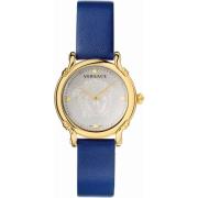Veiligheidsspeld Gouden Horloge Versace , Blue , Dames