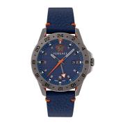 Sport Tech V-Race Blauw Leren Horloge Versace , Blue , Heren