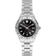 Hellenyium GMT Zilver/Zwart Horloge Versace , Gray , Heren