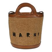 Tropicalia Mini Bucket Raffia Schoudertas Marni , Brown , Dames