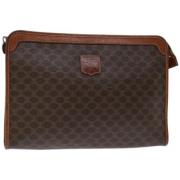 Pre-owned Canvas clutches Celine Vintage , Brown , Dames