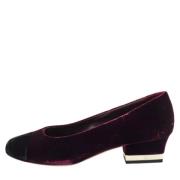 Pre-owned Velvet heels Chanel Vintage , Red , Dames