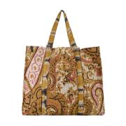 Paisley Print Tote Bag Summum Woman , Multicolor , Dames