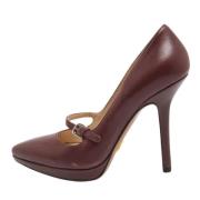 Pre-owned Leather heels Prada Vintage , Red , Dames