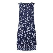 Bloemig Mouwloos Jersey Jurk Betty Barclay , Blue , Dames