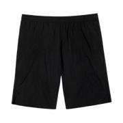 Zwarte Shorts met Hart Logo Ami Paris , Black , Heren