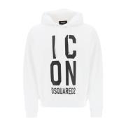 Capuchontrui Dsquared2 , White , Heren