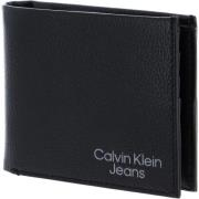 Heren Leren Portemonnee met Munt Calvin Klein , Black , Heren