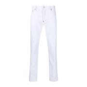 Slimme Witte Jeans met Klassiek Design Dsquared2 , White , Heren