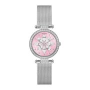 Sprankelende Roze Dameshorloge Guess , Gray , Dames