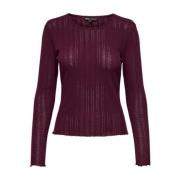 Lange Mouw Top Only , Purple , Dames