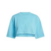 Hemelsblauw Dames T-shirt Sporty Chic Adidas Originals , Blue , Dames