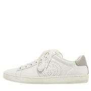 Pre-owned Leather sneakers Gucci Vintage , White , Dames