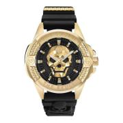 The $kull Titan Goud Horloge Philipp Plein , Black , Heren