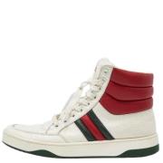 Pre-owned Leather sneakers Gucci Vintage , White , Dames