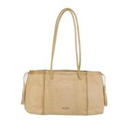 Pre-owned Leather gucci-bags Gucci Vintage , Beige , Dames