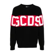 Gebreide Crew Neck Sweater Gcds , Black , Heren