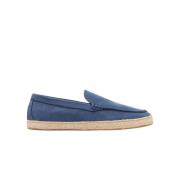 Blauwe Nubuck Espadrille Loafers Scarosso , Blue , Heren