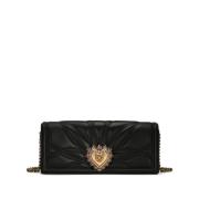 Zwarte Leren Crossbody Tas Dolce & Gabbana , Black , Dames