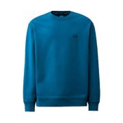 Diagonal Fleece Logo Sweatshirt C.p. Company , Blue , Heren