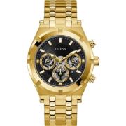 Analoog Quartz Horloge met Datumfunctie Guess , Yellow , Heren